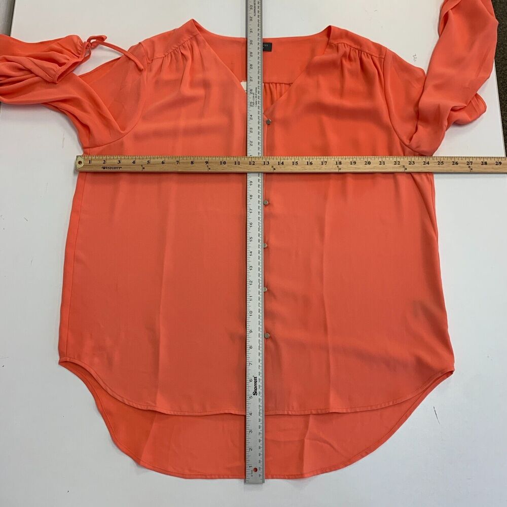 The Limited Collection Cutout Sleeve Womens XL Extra Large Coral Orange V Neck - Picture 8 of 13